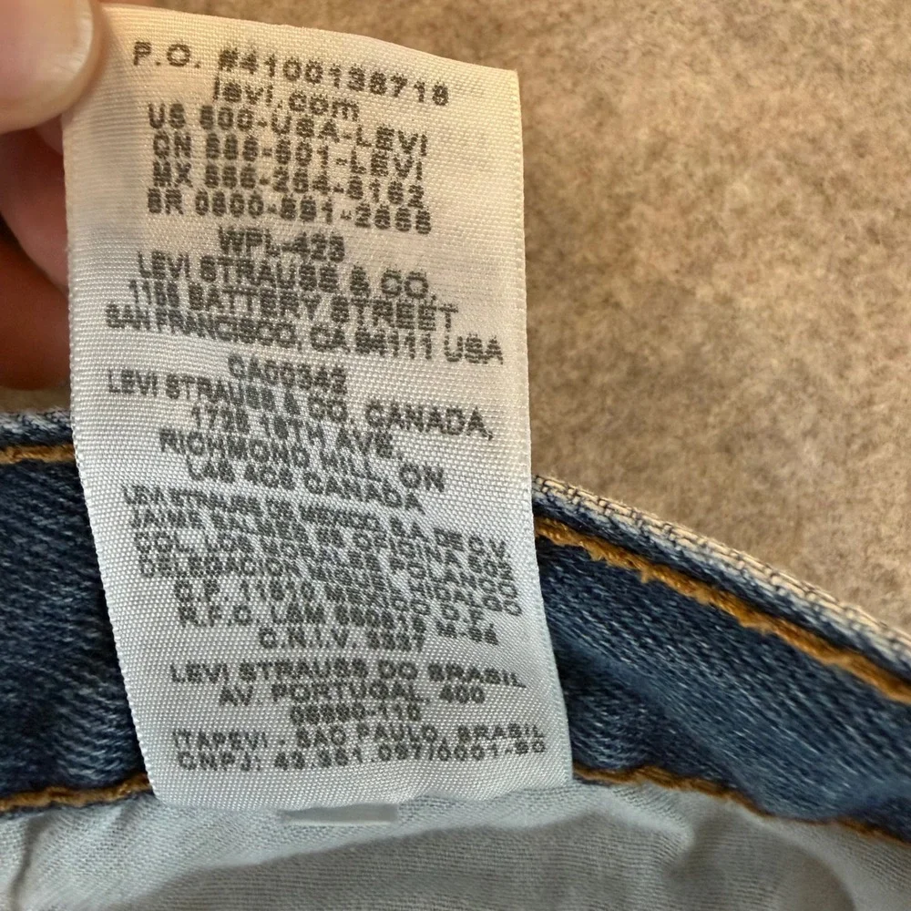 Levi's 505 Straight Fit Jeans 40x32 Blue Denim Classic Workwear Medium Wash
